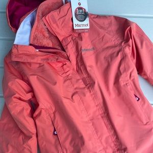 Marmot Kids / Girls 3-in-1 Jacket - Fleece / Coat - Size Small